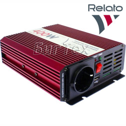 Автомобильный инвертор Relato PS400, 12/220V, 400Вт (чистый синус)
