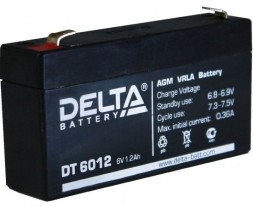 Аккумулятор Delta DT 6012, 1.2 А/ч