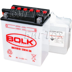 Мото аккумулятор Bolk 12N14-3A 14 А/ч (BK31010)