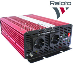 Автомобильный инвертор Relato PS1500, 12/220V, 1500Вт (чистый синус)