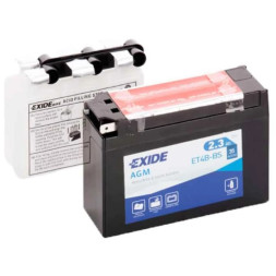 Мото аккумулятор EXIDE ET4B-BS (YT4B-BS), 2.3Ач, 35А,  о/п