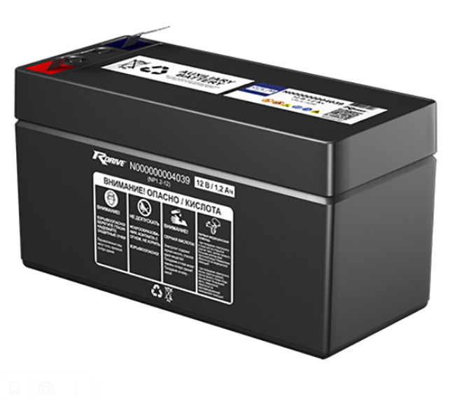 Аккумулятор RDrive OEM AGM NP1.2-12 (N00000004039), 1.2Ач вспомогательный