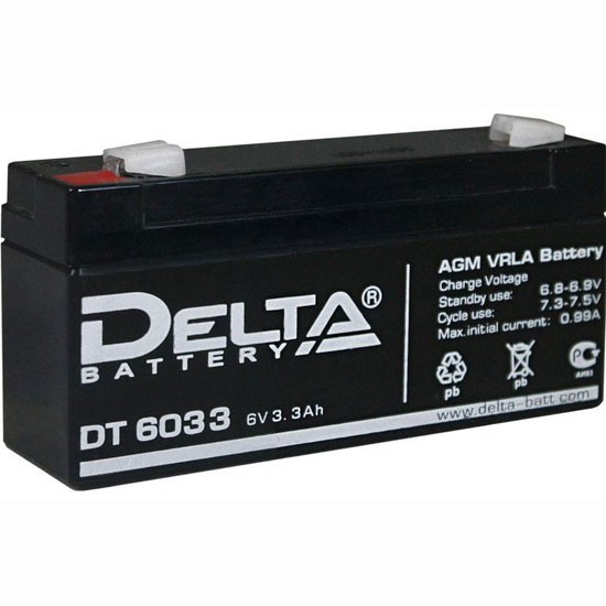 Аккумулятор Delta DT 6033, 3.3 А/ч