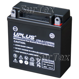 Мото аккумулятор Uplus LT5A-3-1 AGM 5 Ач (YB5L-B)