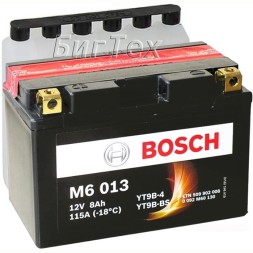 Мото аккумулятор Bosch M6 013 8 Ач (YT9B-BS)