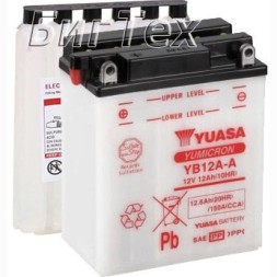 Мото аккумулятор YUASA YB12A-A 12.6 Ач (12N12A-4A)
