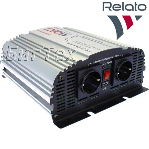 Автомобильный инвертор Relato MS1200, 24/220V, 1200Вт