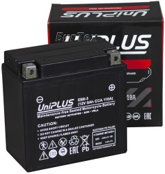 Мото аккумулятор UPLUS EB8-3 8Ач 110А (YB7L-B / YB7L-B2 / 12N7-3B) о/п