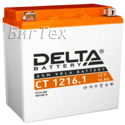 Мото аккумулятор DELTA CT 1216.1 AGM (YTX16-BS) 16 Ач