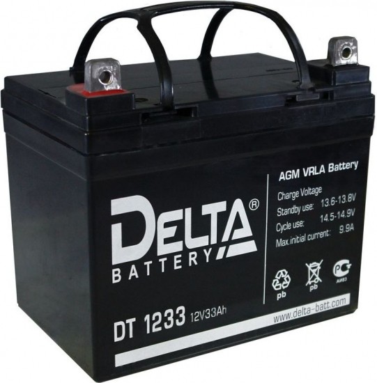 Аккумулятор Delta DT 1233, 33 А/ч