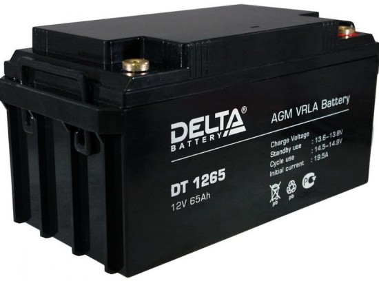 Аккумулятор Delta DT 1265, 65 А/ч