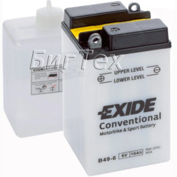 Мото аккумулятор EXIDE B49-6, 10Ач (6 Вольт)