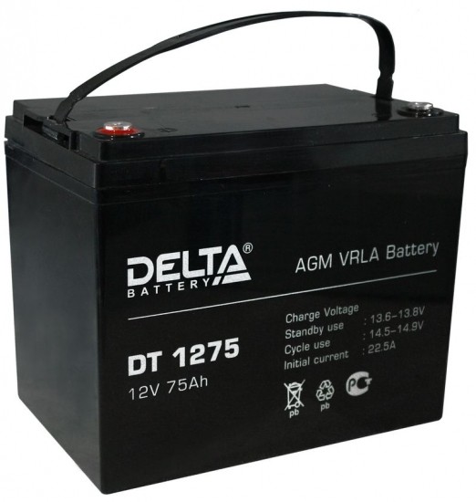 Аккумулятор Delta DT 1275, 75 А/ч