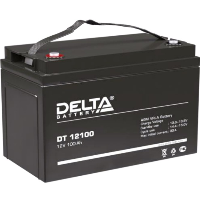 Аккумулятор Delta DT 12100, 100 А/ч