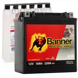 Мото аккумулятор BANNER BIKE Bull YTX20CH-BS (51822) AGM 18 Ач 220А