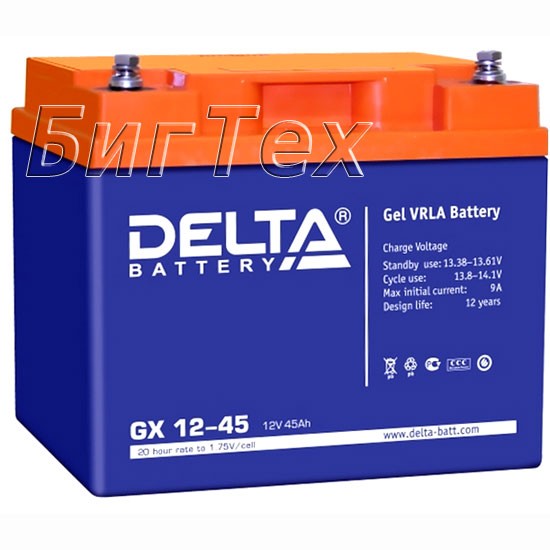 Аккумулятор Delta GX 12-45, 12V