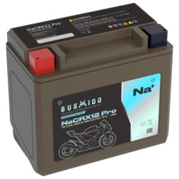 Мото аккумулятор натрий ионный Na+ BUSHIDO NaCRX12 pro YTX12 10.5Ah 210A 12V