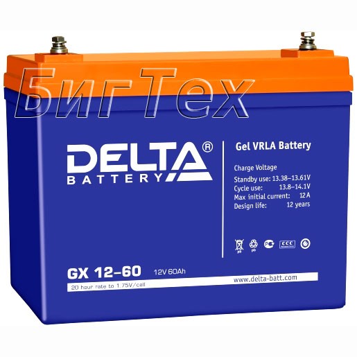Аккумулятор Delta GX 12-60, 12V