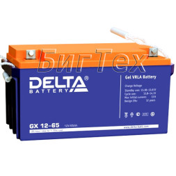 Аккумулятор Delta GX 12-65, 65 А/ч
