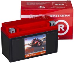 Мото аккумулятор WBR IMT12-8 8Ач 110А п.п YT7B-BS