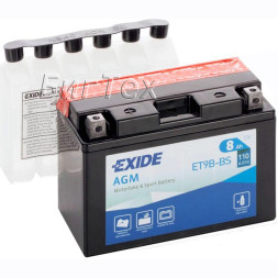 Мото аккумулятор EXIDE ET9B-BS 8 Ач (YT9B-BS)