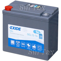 Аккумулятор резервный вспомогательный Exide Gel 12-14, 14Ah