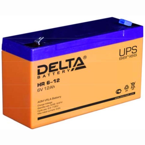 Аккумулятор Delta HR 6-12, 12 А/ч