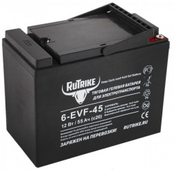 Аккумулятор тяговый RuTrike 6-EVF-45, 52 Ah гелевый