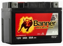 Мото аккумулятор BANNER BIKE Bull GEL GTZ14-4 (51201) 11Ач 190А