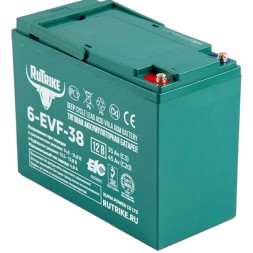 Аккумулятор тяговый RuTrike 6-EVF-38, 45 Ah гелевый