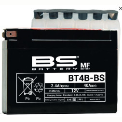 Мото аккумулятор BS BT4-B 2,3Ач, 50А, п/п