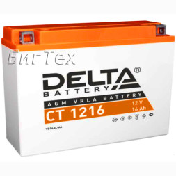 Мото аккумулятор DELTA CT 1216 AGM (YB16AL-A2) 16 Ач