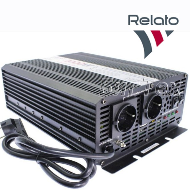 Автомобильный инвертор Relato UMS2000/12, 2000Вт с зарядным устройством