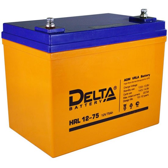 Аккумулятор Delta HRL 12-75, 75 А/ч