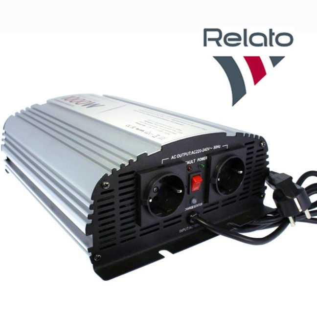 Автомобильный инвертор Relato CPS1000/24 «чистый синус» с зарядным устройством