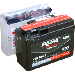 Мото аккумулятор RDrive Silver YTR4A-BS AGM 2.4 Ач
