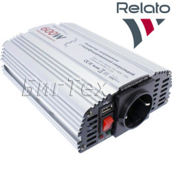 Автомобильный инвертор Relato MS600, 12/220V, 600Вт
