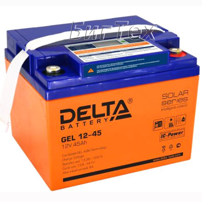 Аккумулятор Delta GEL 12-45 45Ah