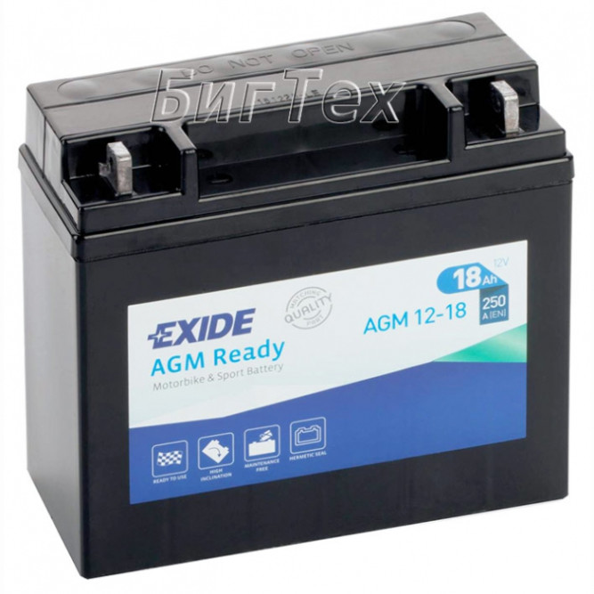 Мото аккумулятор EXIDE AGM 12-18, 18Ah