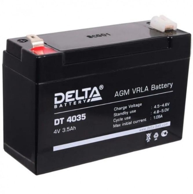 Аккумулятор Delta DT 4035, 3.5 А/ч