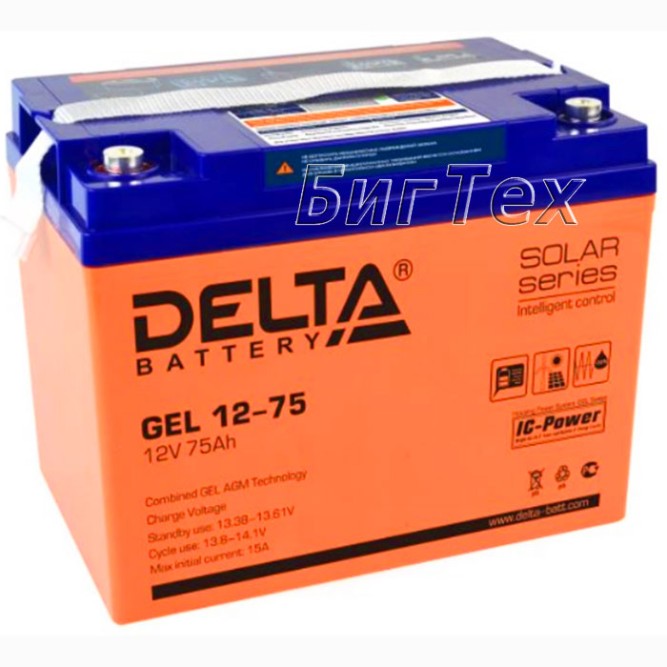 Аккумулятор Delta GEL 12-75 75Ah