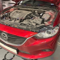 Замена аккумулятора на Mazda 6 GJ бензин 2.5 (192 л.с.) рестайлинг 2016г