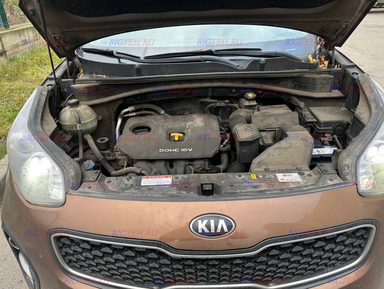 Под капотом. Замена аккумулятора на Kia Sportage IV 2016-2018