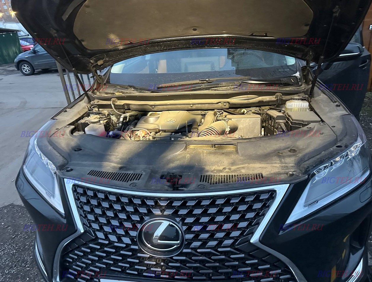 Под капотом. Замена аккумулятора на Lexus RX300 / RX200t IV Рестайлинг бензин 2.0 (238 л.с.) 2019г.