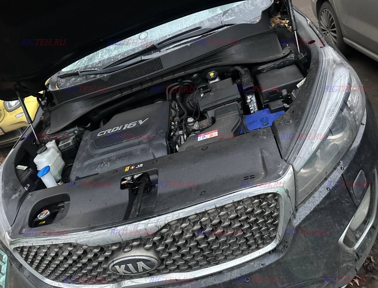 Под капотом. Замена аккумулятора на KIA Sorento (UM) Prime бензин 2.4 (188 л.с.) 2014-2017