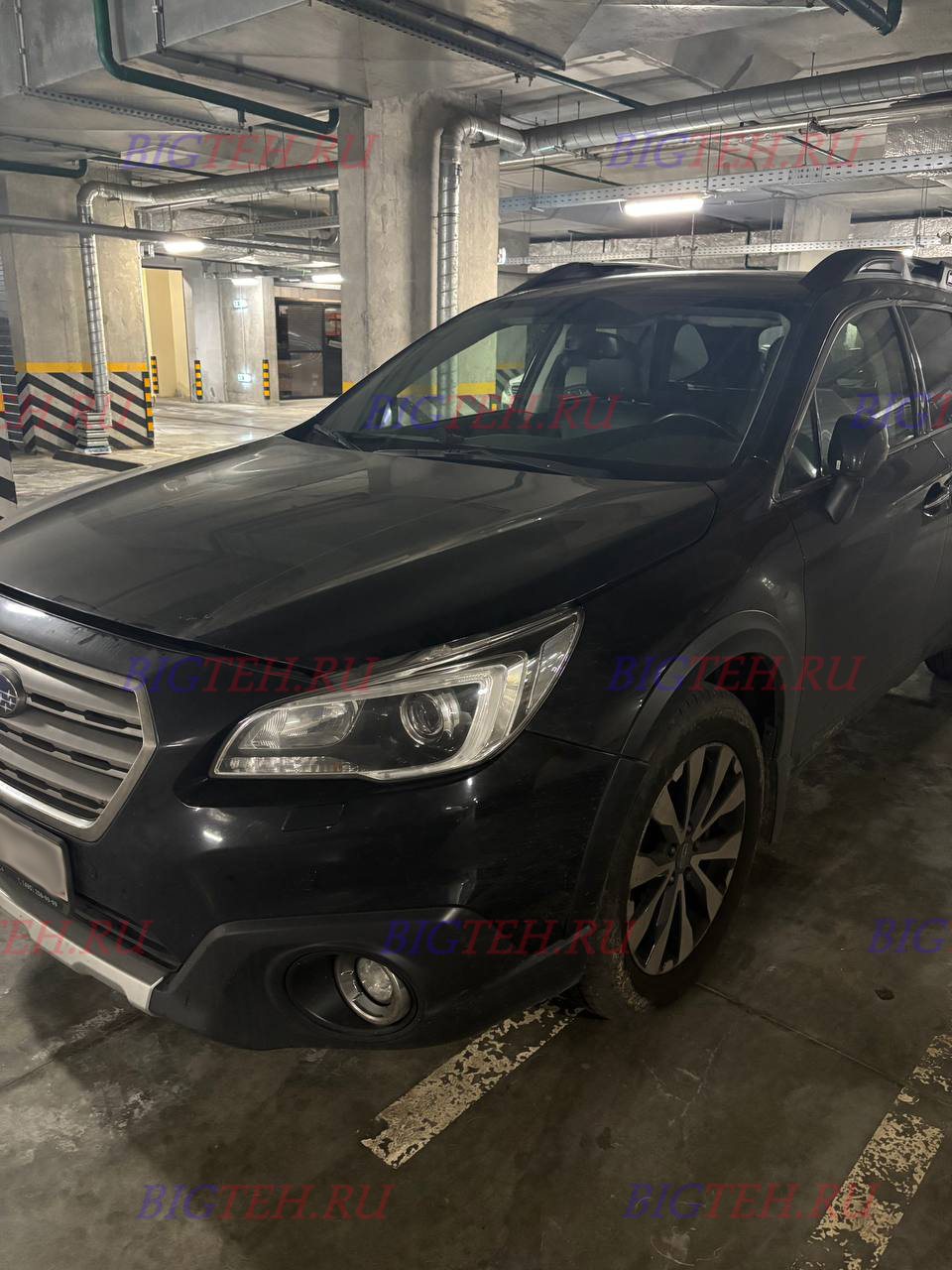 Вид спереди. Замена аккумулятора на Subaru Outback V бензин 2.5 (175 л.с.) 2014-2018