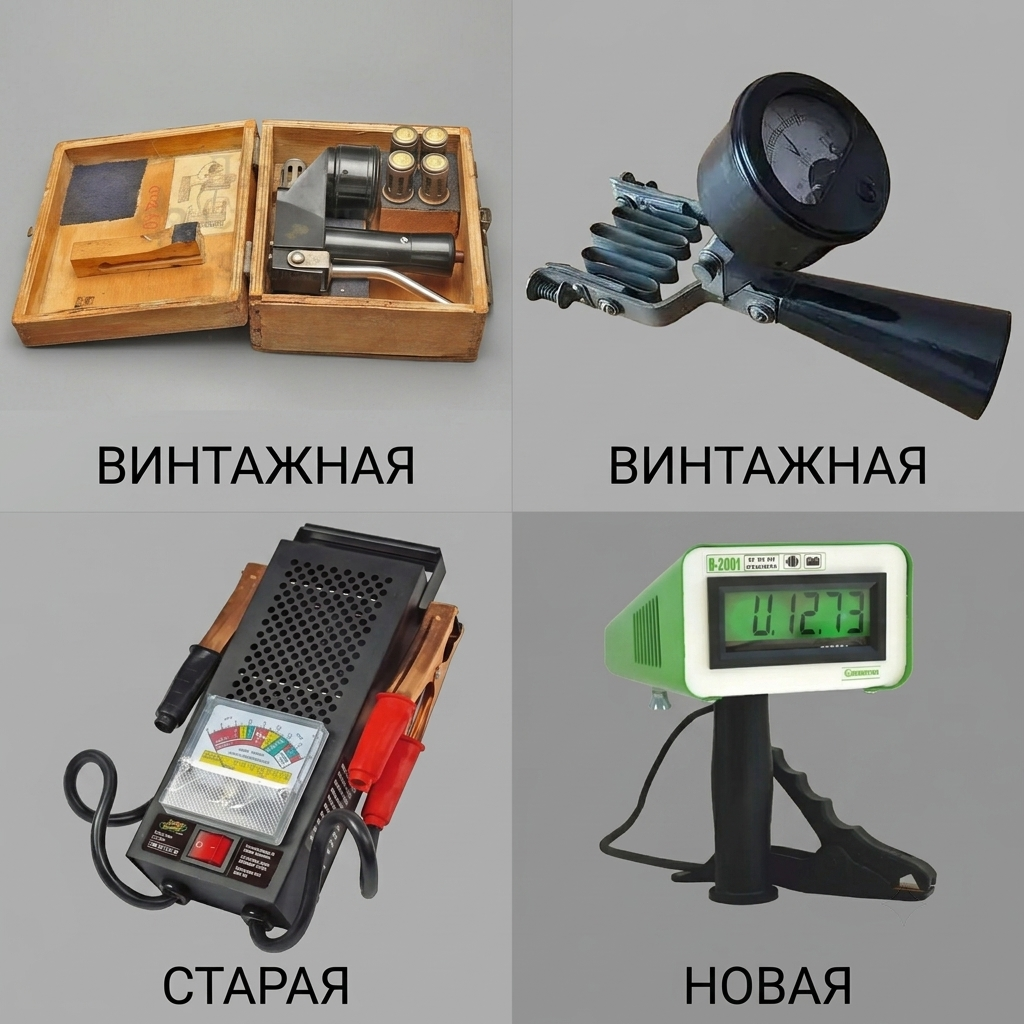 коллаж из трёх фотографий нагрузочных вилок
