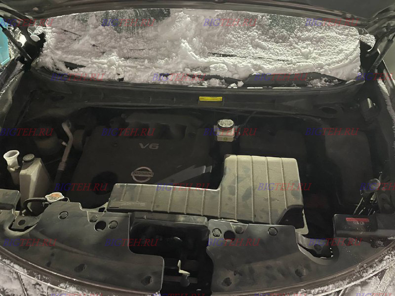 Под капотом. Замена аккумулятора на Nissan Murano II (Z51) Рестайлинг 2 2013г. 3.5 (249 л.с.)