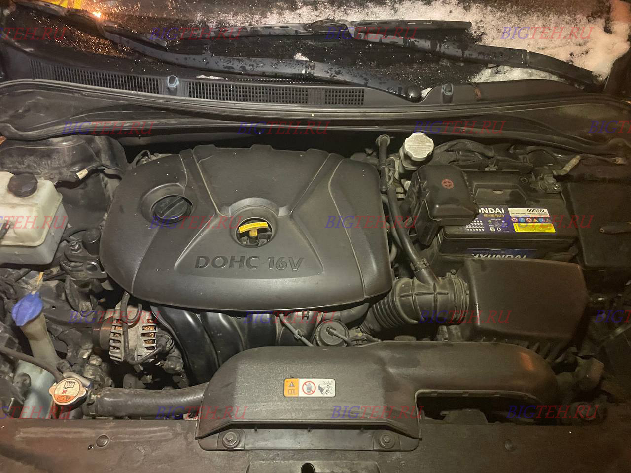 Под капотом. Замена аккумулятора на Hyundai i40 I бензин 2.0 (150/178 л.с.) 2011-2015