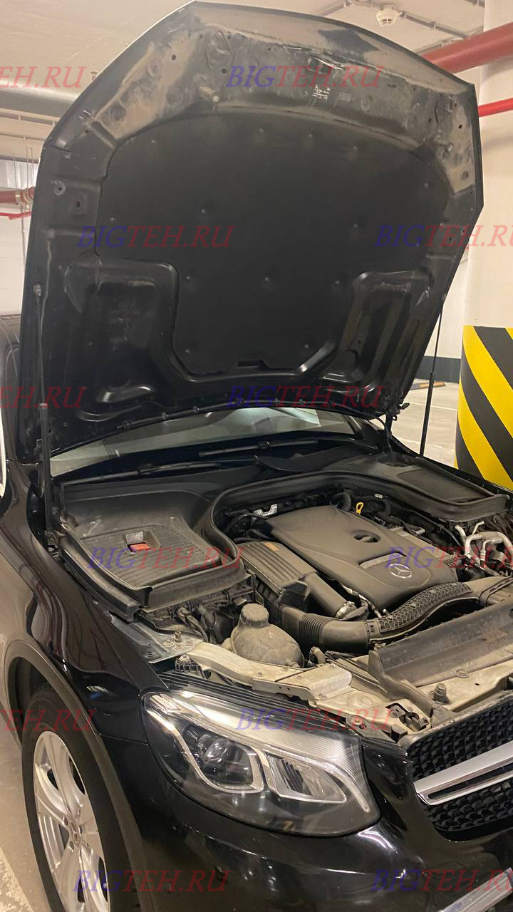Под капотом. Замена аккумулятора на Mercedes-Benz GLC250 (X253) бензин 2.0 2015 - 2019
